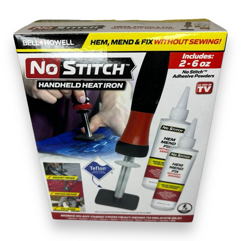 Bell and Howell No Stitch Handheld Heat Iron As Seen On TV Open Box Sewing